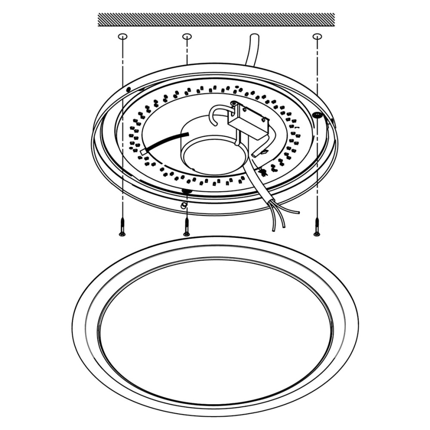 Eglo - LED RGBW Zatemnitvena stropna svetilka COMPETA-C LED/17W/230V