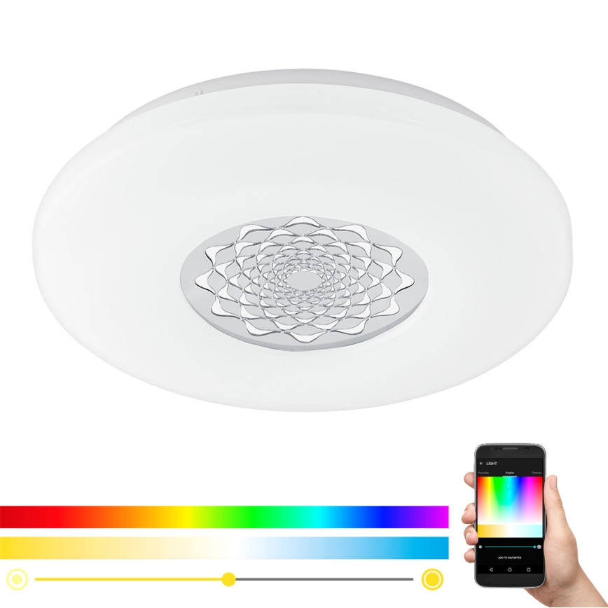 Eglo - LED RGBW Zatemnitvena stensko stropna svetilka CAPASSO-C LED/17W/230V