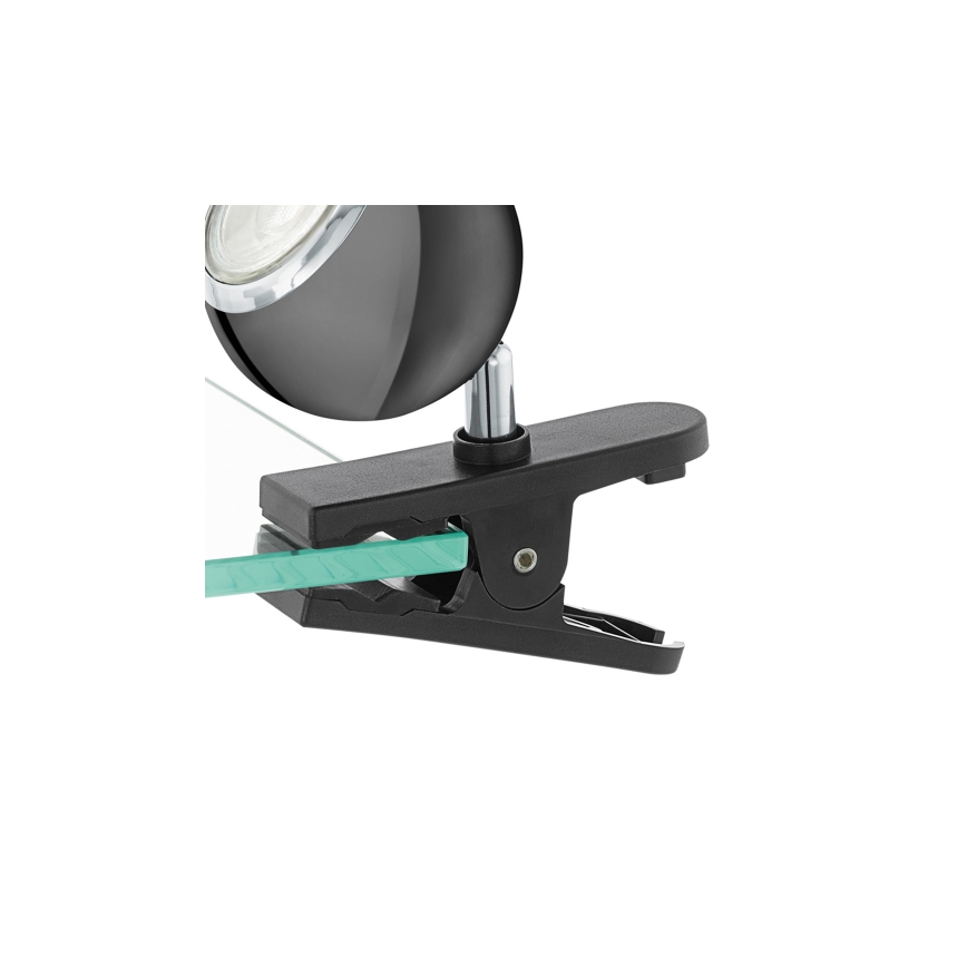 Eglo 96838 - LED Reflektor s sponko BIMEDA 1xGU10/3,3W/230V črn