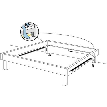 Eglo - SET 2x LED Trak s senzorjem gibanja 2xLED/36x0,1W/230V 2,4m