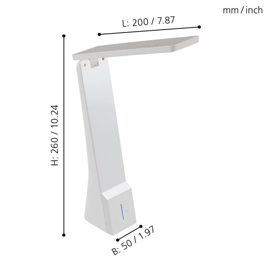Eglo - LED Zatemnitvena namizna svetilka 1xLED/1,8W/230V bela