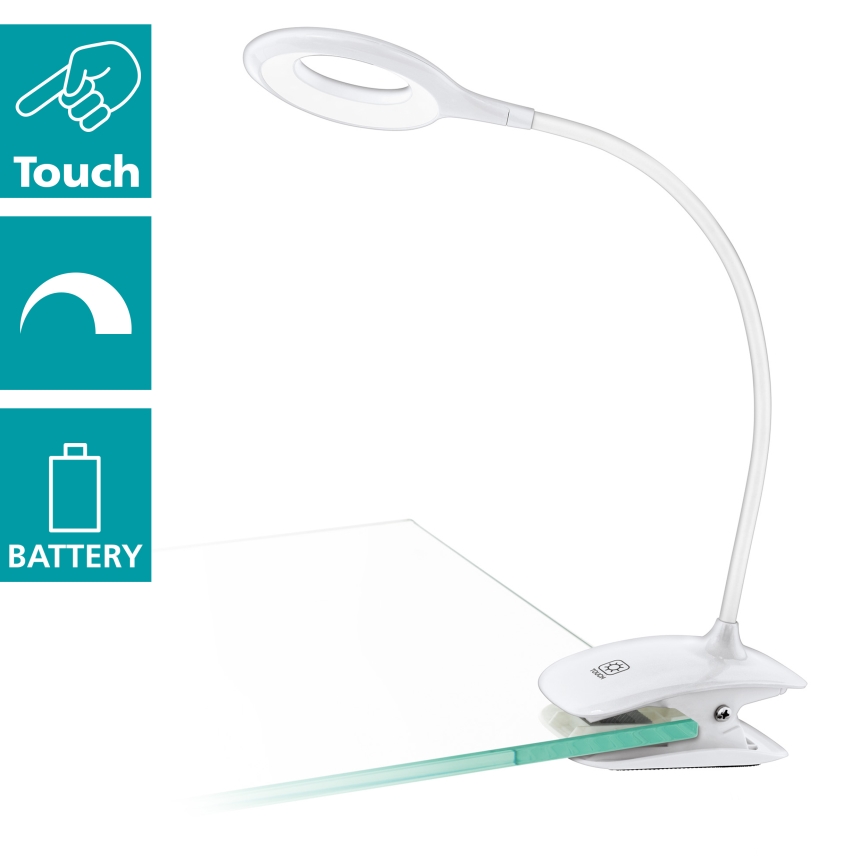 Eglo - zatemnjiva LED svetilka s sponko LED/3W/5V 500 mAh bela