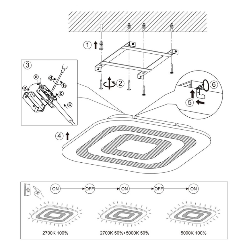 Eglo - LED stropna svetilka LED/30W/230V z možnostjo zatemnitve