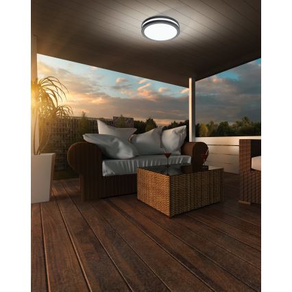 Eglo - LED Kopalniška zatemnitvena stropna svetilka LOCANA-C LED/14W/230V Bluetooth IP44 antracit