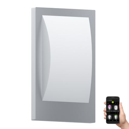 Eglo - LED Zatemnitvena zunanja stenska svetilka 1xE27/9W/230V IP44 mat krom