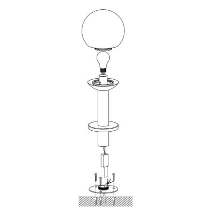 Eglo - LED Zatemnitvena zunanja svetilka NISIA-C 1xE27/9W/230V 525 mm IP44