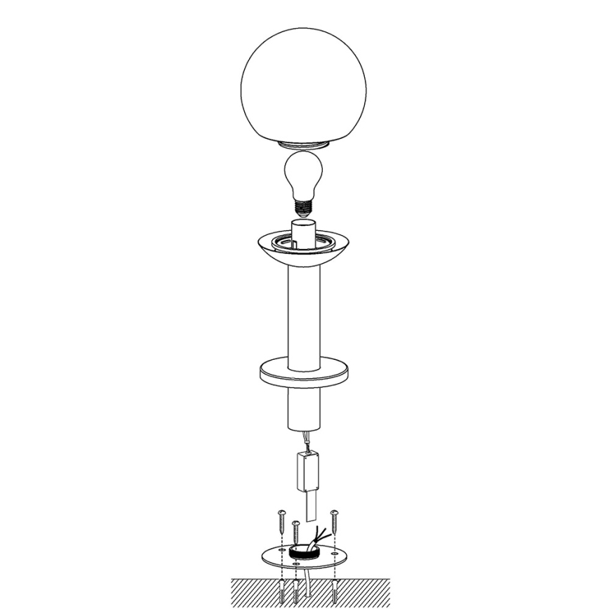 Eglo - LED Zatemnitvena zunanja svetilka NISIA-C 1xE27/9W/230V 525 mm IP44