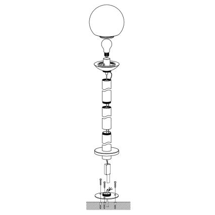 Eglo 97249 - LED zunanja svetilka z zatemnjevanjem NISIA-C 1xE27/9W/230V 980 mm IP44