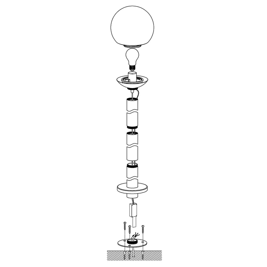 Eglo 97249 - LED zunanja svetilka z zatemnjevanjem NISIA-C 1xE27/9W/230V 980 mm IP44