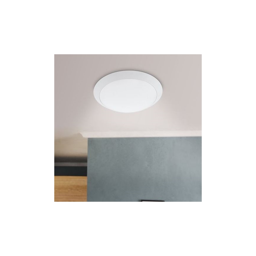 Eglo - LED Kopalniška stropna svetilka LED/11W/230V bela IP44