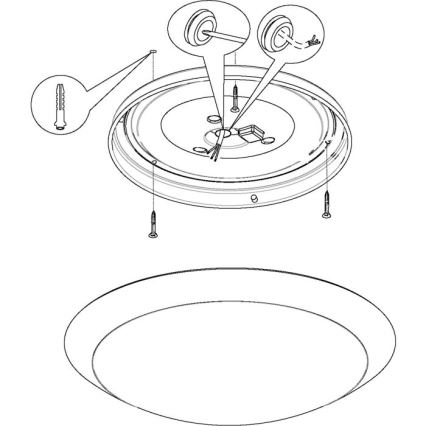 Eglo 97254 - LED stropna svetilka za kopalnico PILONE LED/11W/230V bela IP44