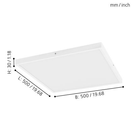 Eglo - LED Zatemnitvena stropna svetilka 1xLED/25W/230V