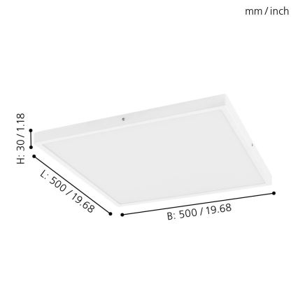 Eglo - LED Zatemnitvena stropna svetilka 1xLED/25W/230V