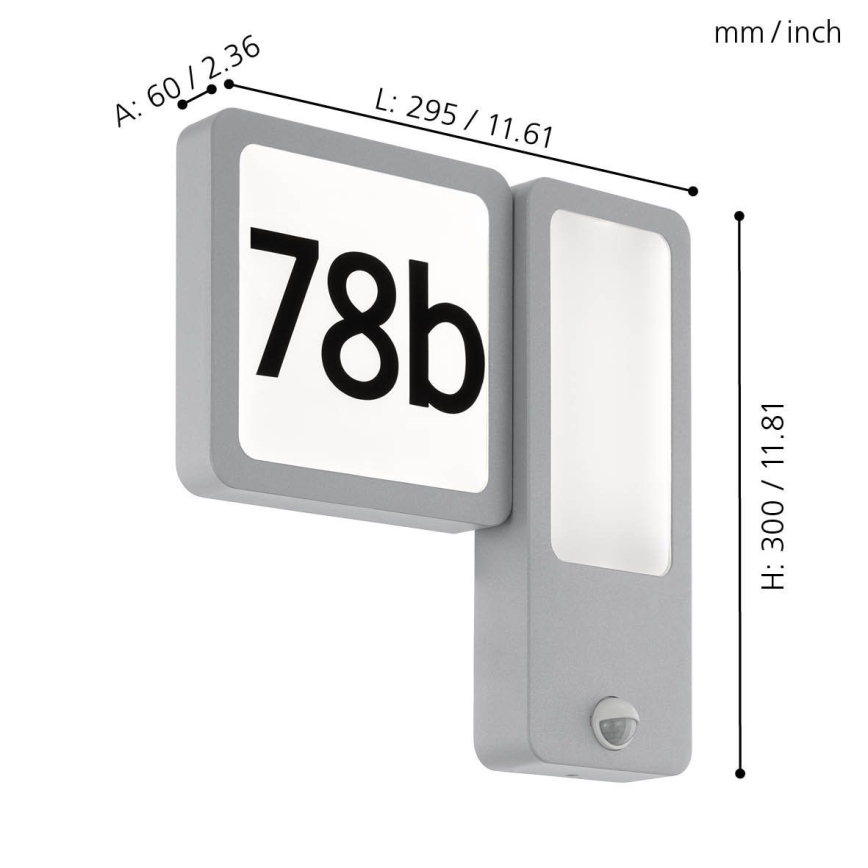 Eglo - LED Zunanja stenska svetilka 2xLED/2,7W + LED/3,6W/230V IP44