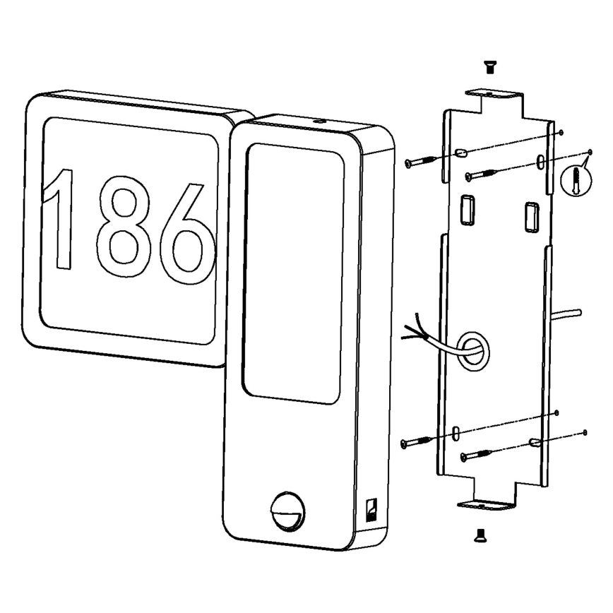 Eglo - LED Zunanja stenska svetilka 2xLED/2,7W + LED/3,6W/230V IP44