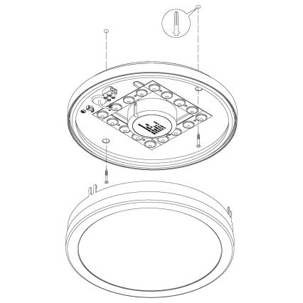 Eglo - LED Zatemnitvena kopalniška stropna svetilka LOCANA-C LED/14W siva IP44