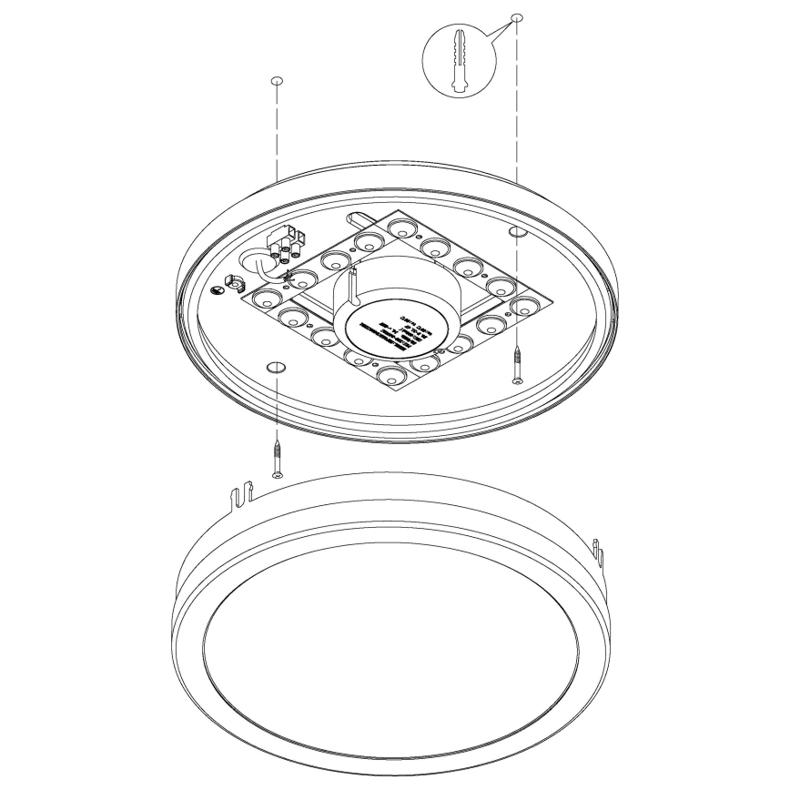 Eglo 97299 - Zatemnljivo LED kopalniško svetilo LOCANA-C LED/14W srebrno IP44
