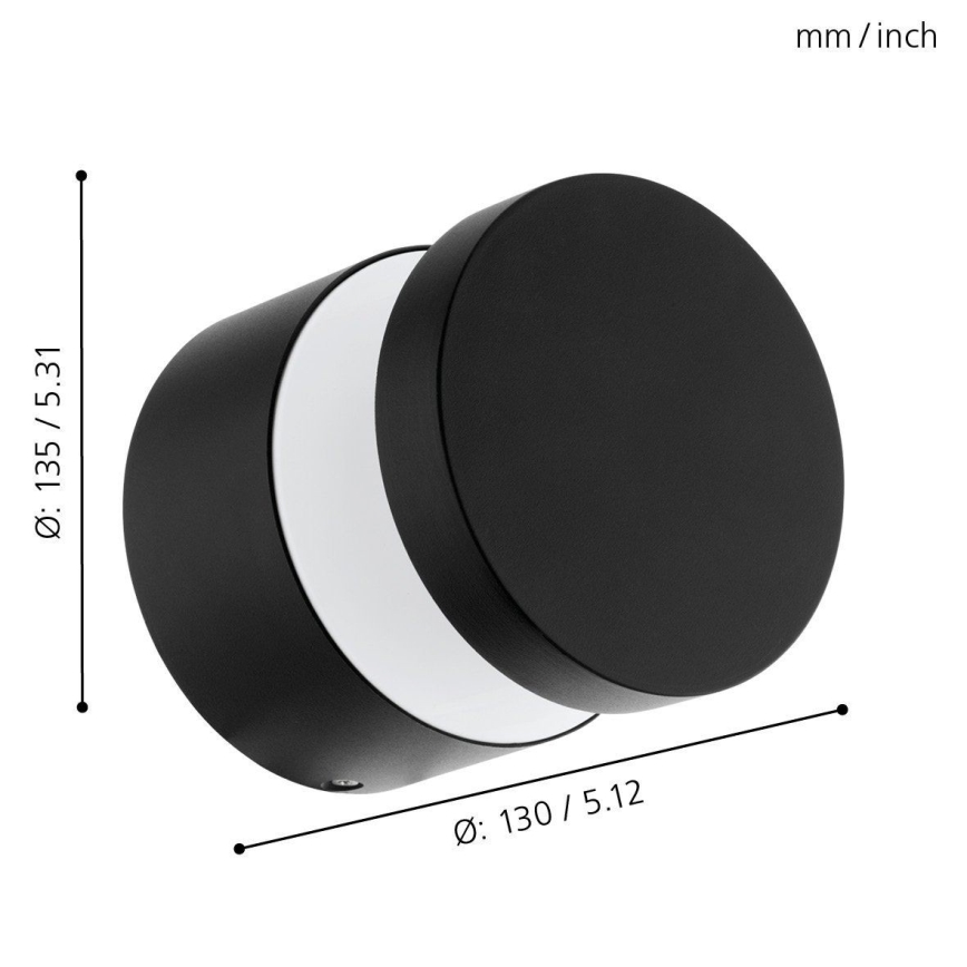 Eglo - LED Zunanja stenska svetilka LED/11W/230V črna IP44
