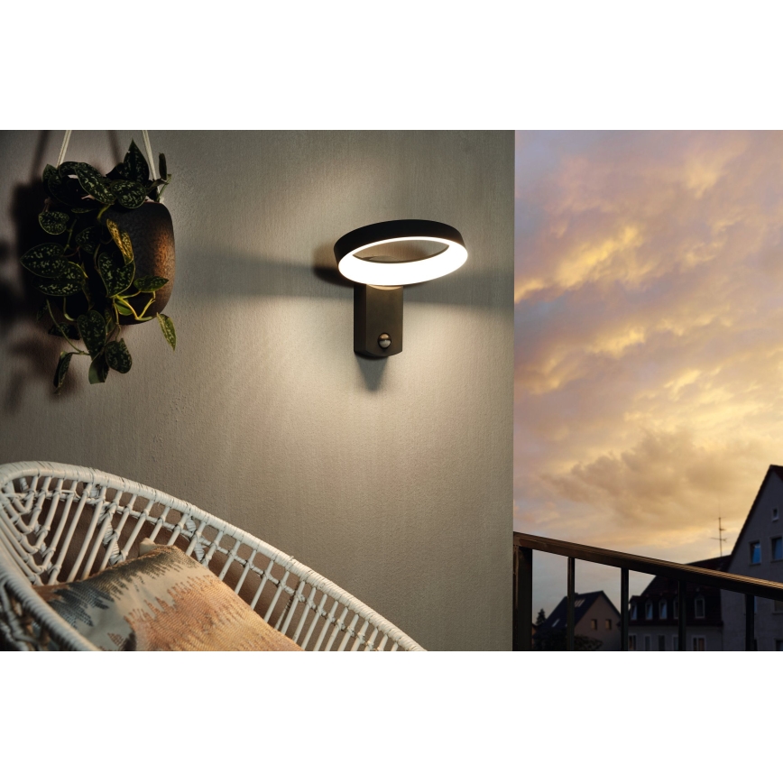 Eglo - LED Zunanja stenska svetilka s senzorjem LED/11W/230V