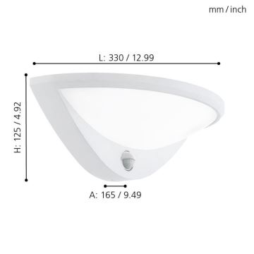 Eglo - LED Zunanja svetilka s senzorjem 1xLED/9,3W/230V