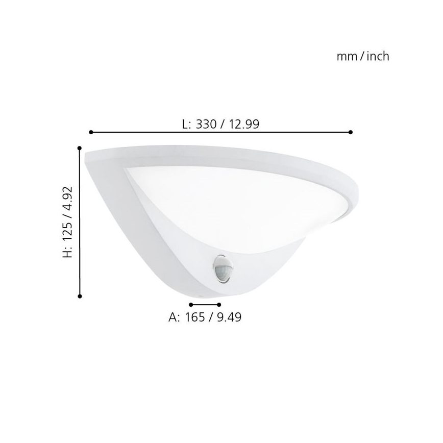 Eglo 97311 - LED zunanja svetilka s senzorjem BELCREDA LED/9,3W/230V IP44