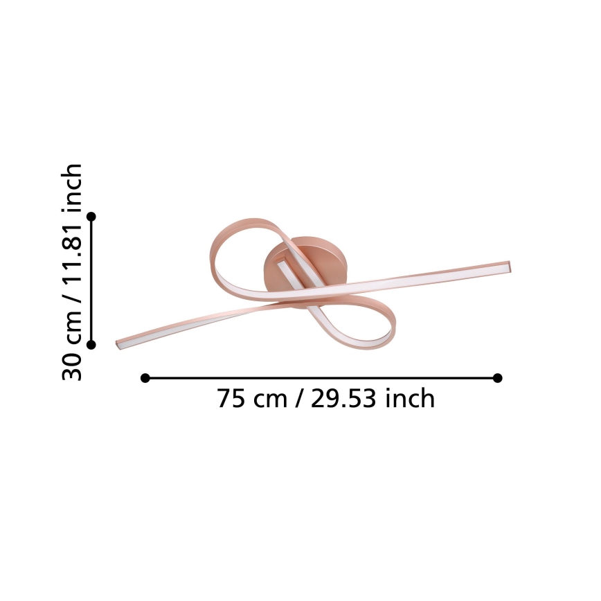 Eglo - LED Nadgradni lestenec 2xLED/11W/230V