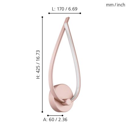 Eglo - LED stenska svetilka LED/11W/230V