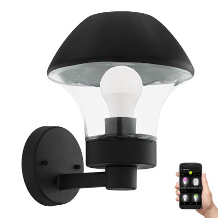 Eglo 97446 - LED Zatemnitvena zunanja stenska svetilka VERLUCCA-C 1xE27/9W/230V IP44 Bluetooth