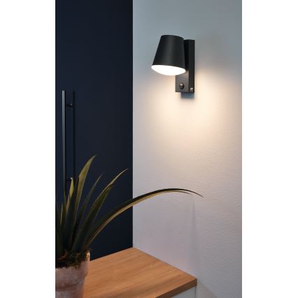 Eglo - Zunanja stenska svetilka s senzorjem 1xE27/10W/230V IP44