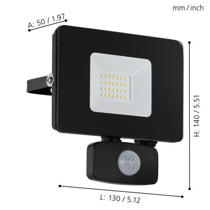 Eglo - LED Reflektor s senzorjem LED/20W/230V IP44