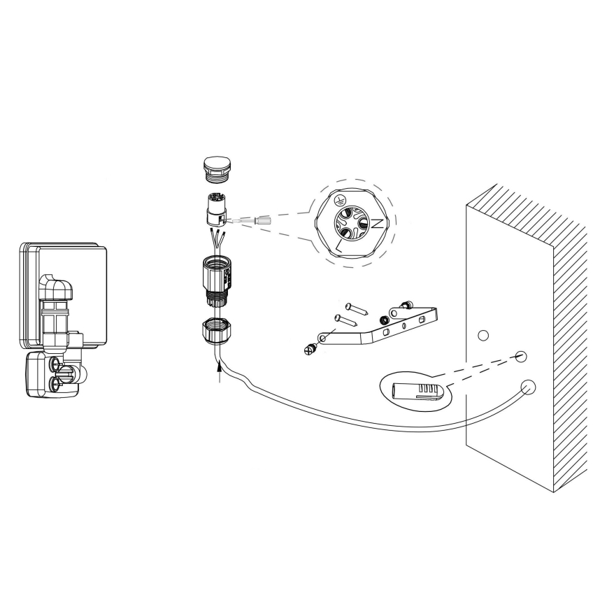 Eglo - LED Reflektor s senzorjem LED/20W/230V IP44