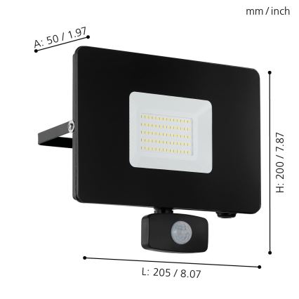 Eglo - LED Reflektor s senzorjem LED/50W/230V IP44