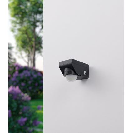 Eglo 97467 - Zunanji senzor gibanja in mraka DETECT ME 4, doseg 12 m, črn, IP44
