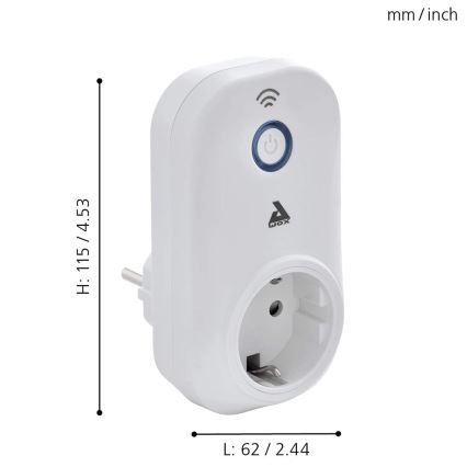 Eglo - Pametna vtičnica Connect plug 2300W