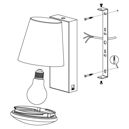 Eglo - LED Zatemnitvena zunanja stenska svetilka CALDIERO-C 1xE27/9W/230V IP44