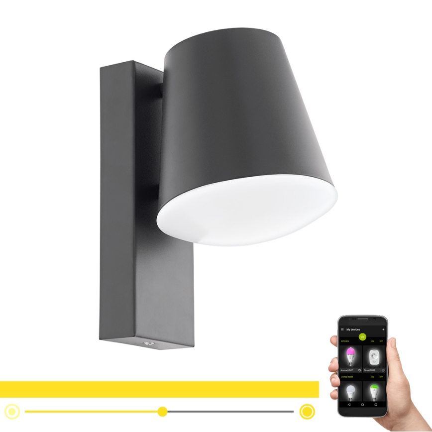 Eglo 97482 - LED zatemljivo zunanje stensko svetilo CALDIERO-C 1xE27/9W/230V IP44