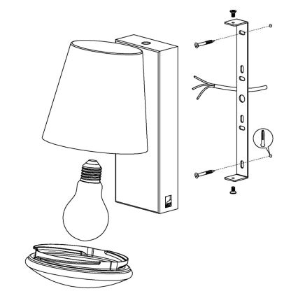 Eglo - LED Zatemnitvena zunanja stenska svetilka CALDIERO-C 1xE27/9W/230V IP44