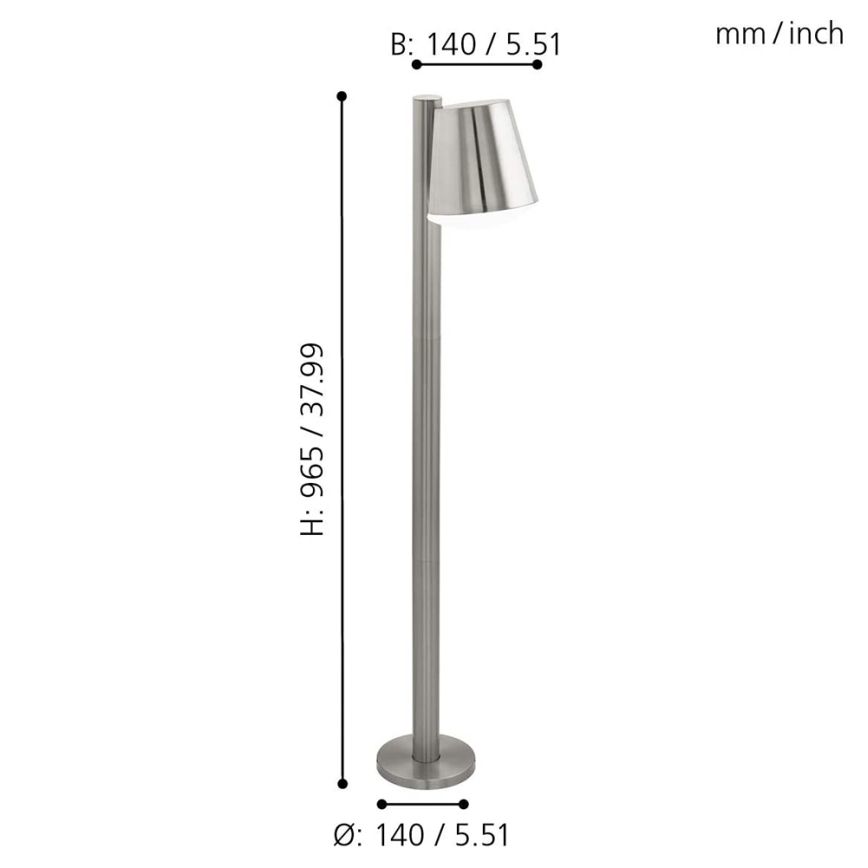 Eglo - LED Zatemnitvena zunanja svetilka CALDIERO-C 1xE27/9W/230V mat krom IP44