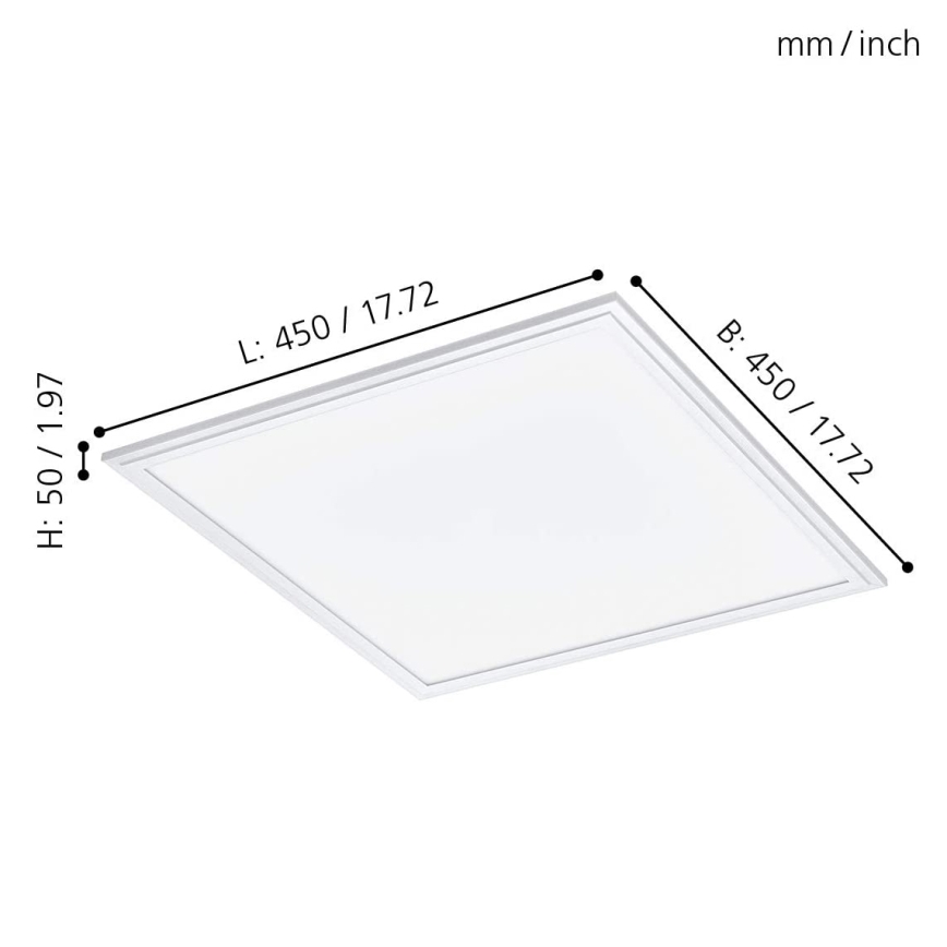 Eglo - LED RGB zatemnjevalno svetilo SALOBRENA-C LED/24W/230V + daljinski upravljalnik