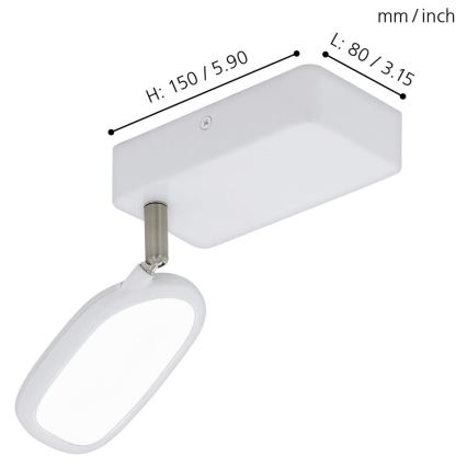 Eglo - LED RGB Reflektor PALOMBARE-C 1xLED/5W/230V