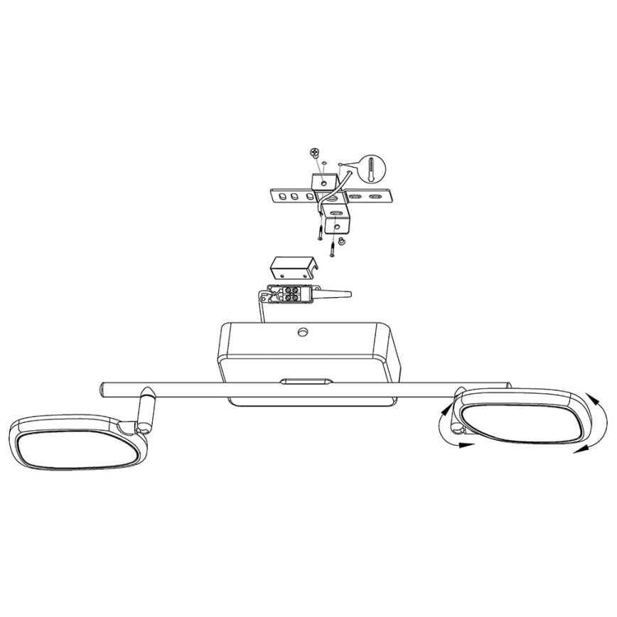 Eglo 97692 - LED RGB Reflektor PALOMBARE-C 2xLED/5W/230V