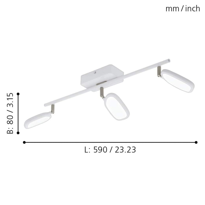Eglo - LED RGB Reflektor PALOMBARE-C 3xLED/5W/230V