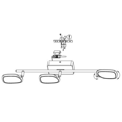 Eglo - LED RGB Reflektor PALOMBARE-C 3xLED/5W/230V