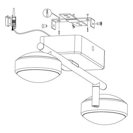 Eglo 97715 - LED RGB Zatemnitveni reflektor CORROPOLI-C 2xLED/5W/230V