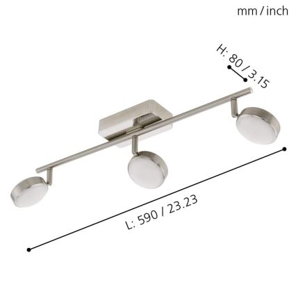 Eglo - LED RGB Reflektor CORROPOLI-C 3xLED/5W/230V
