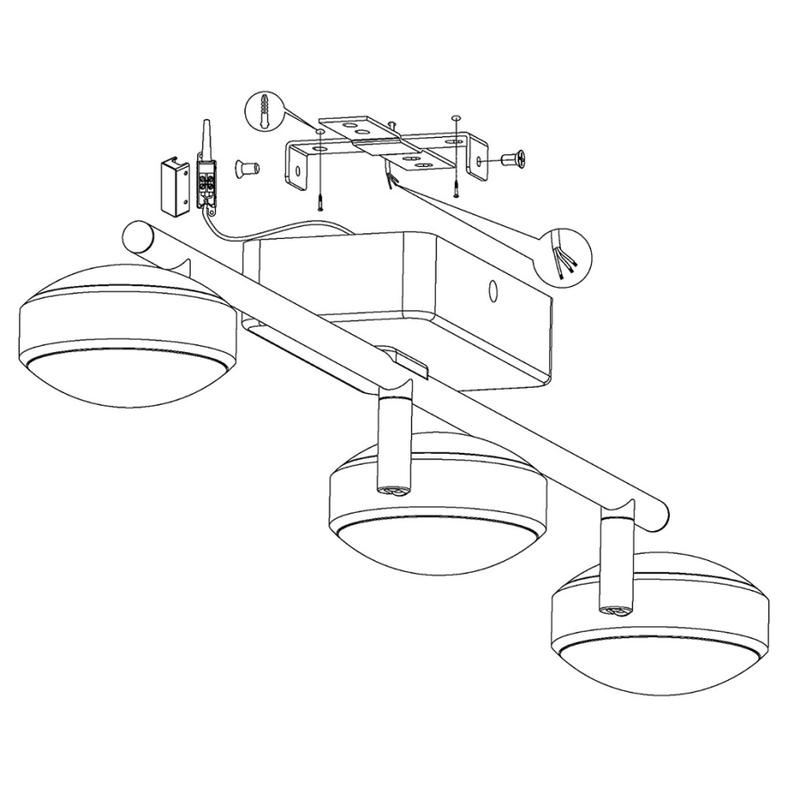 Eglo - LED RGB Reflektor CORROPOLI-C 3xLED/5W/230V