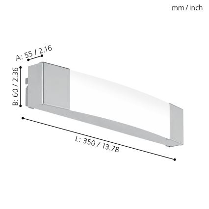 Eglo - LED Kopalniška svetilka za ogledalo LED/8,3W/230V IP44