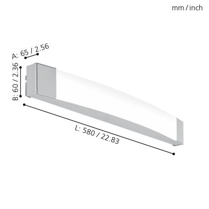 Eglo - LED Kopalniška svetilka za ogledalo LED/16W/230V IP44