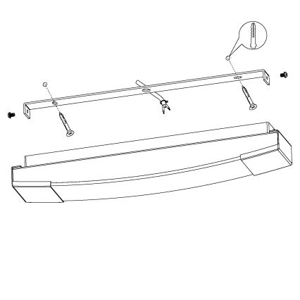 Eglo - LED Kopalniška svetilka za ogledalo LED/16W/230V IP44