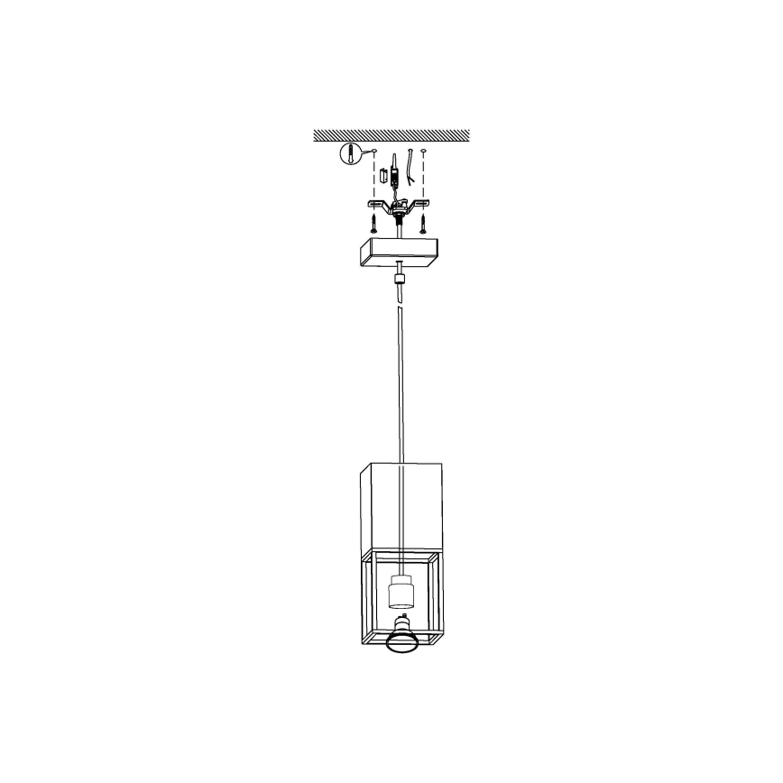 Eglo - LED Lestenec na vrvici 1xGU10/5W/230V